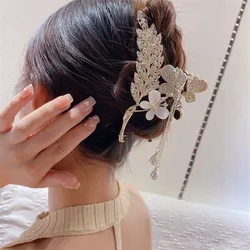 Korean Wheat Ears Hair Claws for Women Fashion Clip Metal Crab Headwear Accessories Wedding Birthday Gift