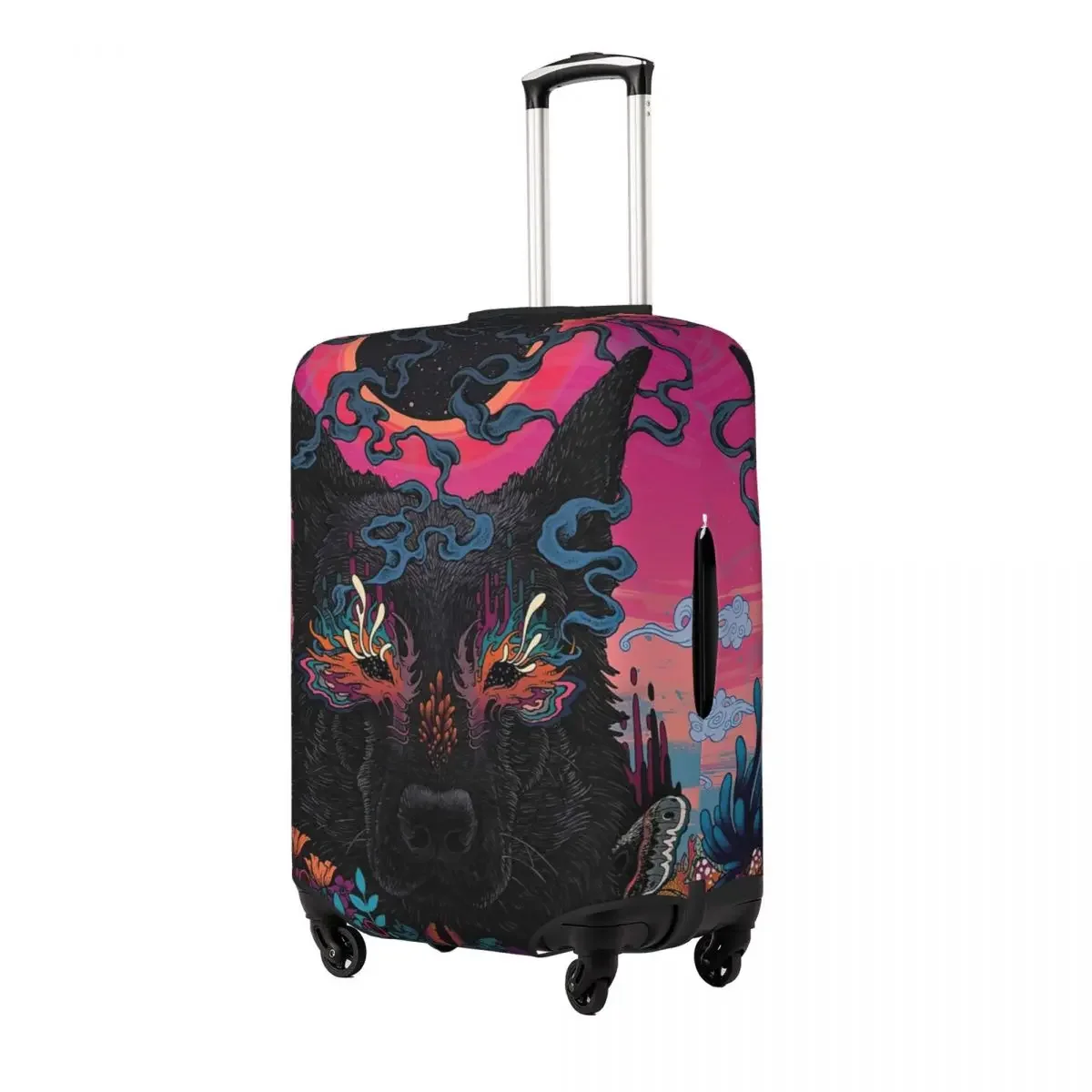 Black Eyed Dog Print Luggage Protective Dust Covers Elastic Waterproof 18-32inch Suitcase Cover Travel Accessories