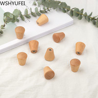 10pcs/set Solid Wood Dresser Wardrobe Handle Desk Drawer Knobs and Pulls Kitchen Cabinet Door Handle Cupboard Furniture Hardware