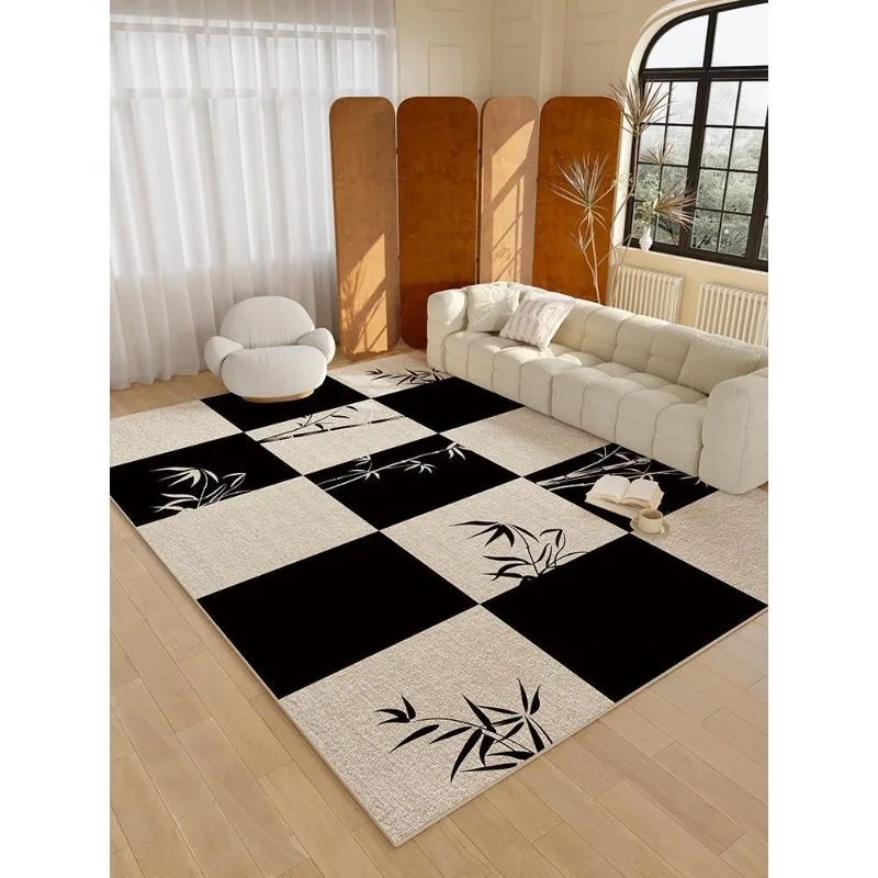 

New Chinese retro carpet, living room breeze bamboo shadow living room coffee table floor mat