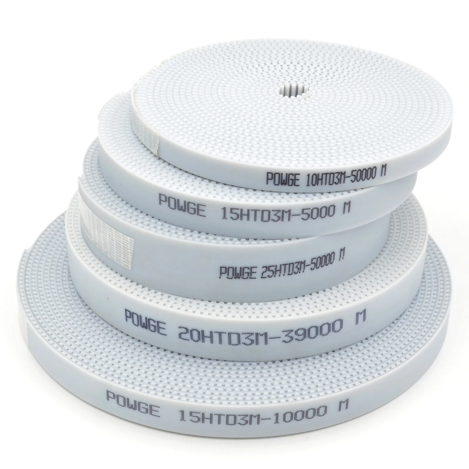 POWGE High Torqure HTD 3M Open timing belt Width 6/10/15/20/25/30mm Polyurethane steel Rubber fiberglass HTD3M Pulley Laser CNC