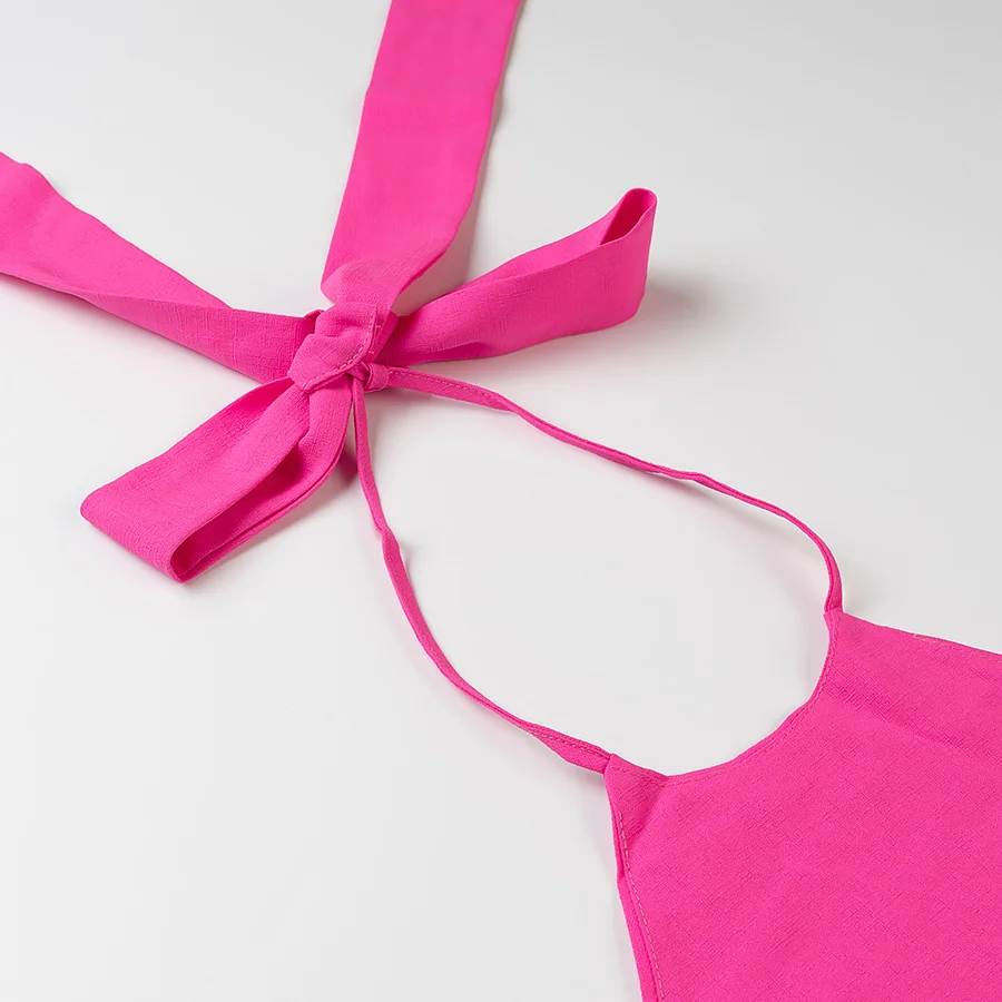 Faionable Frühlingsneuer Damen-Overall mit JNLEAOG-Knoten und hängendem Overall, hohe Taille, Polyesterfaser, Svel, lässig