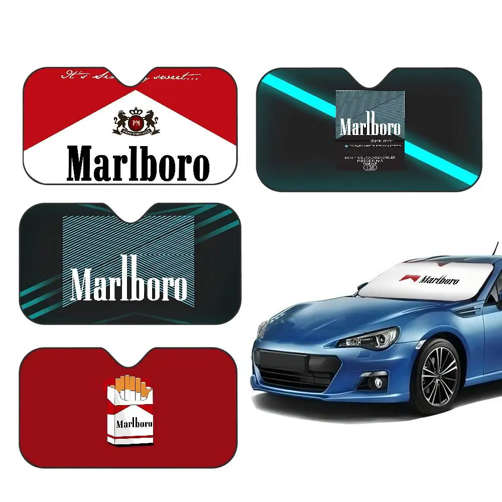 Parasol Retro para Coche M-MarlboroS-S, Parasol para Ventana, Bloqueador Solar para Parabrisas Delantero, Protector Interior Delantero, Parasol de Doble Anillo