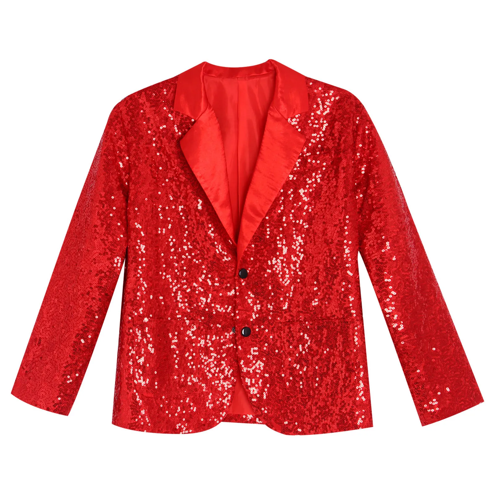 

2025 New Kids Girl Jazz Dance Costume Blazer Jacket Sequins Coat Pageant Modern Street Dancing Performance Party Shiny Dancewear