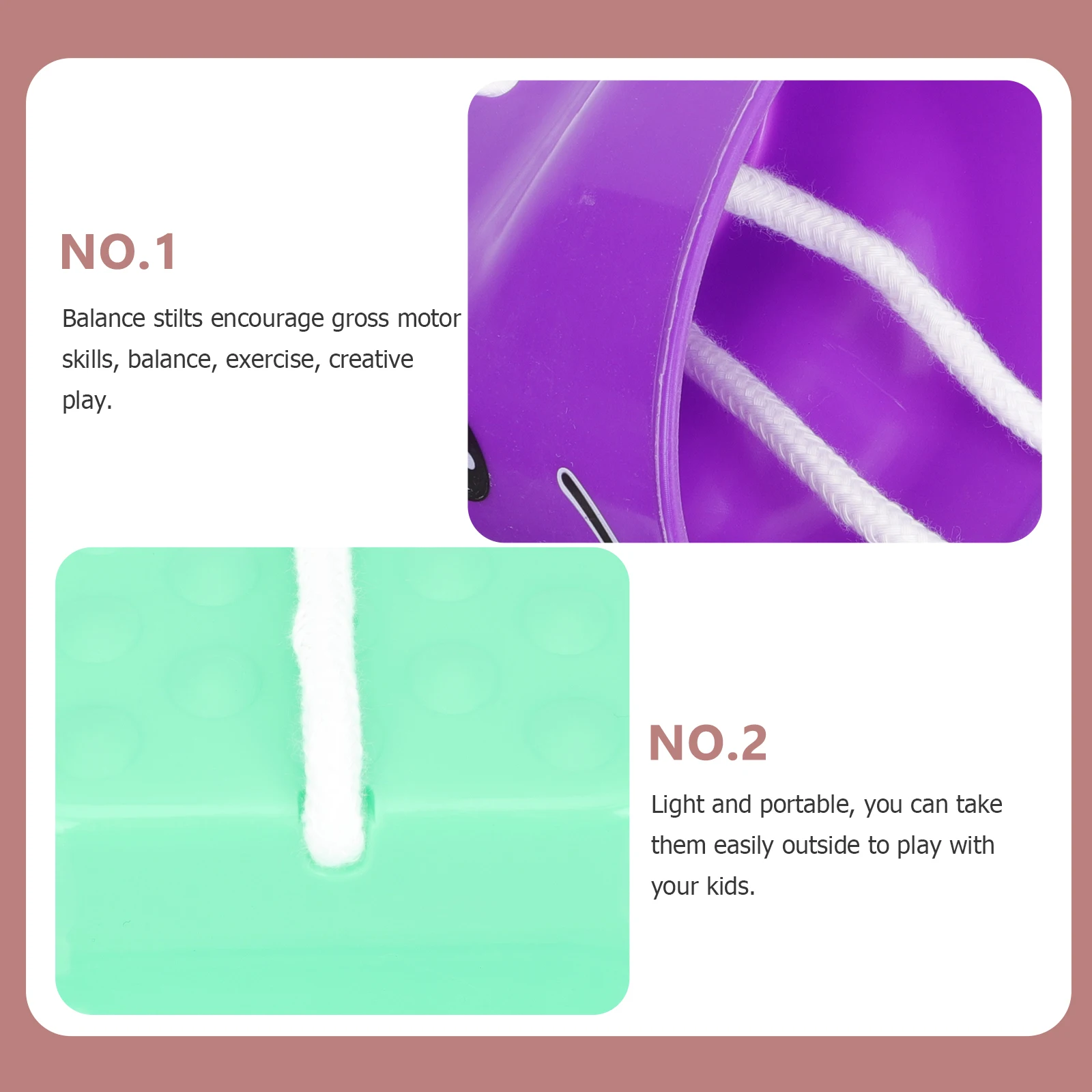 4pcs Stilts Kids Balance Training Toy Smile Face Design Kids Stepper Toy Sports Play Portable Safe Outdoor Toys