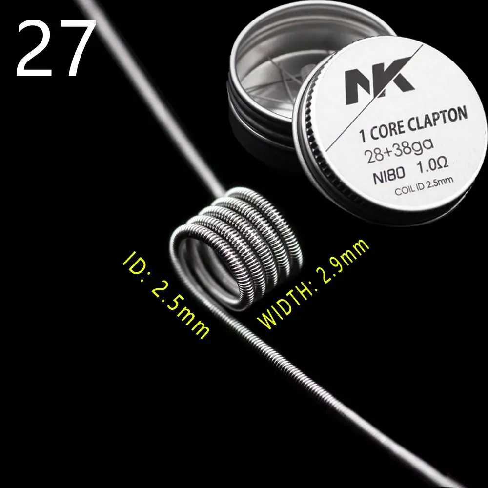 NK Ni80 MTL DIY Coil Fused Clapton Framed Staple 8 PCS/Box