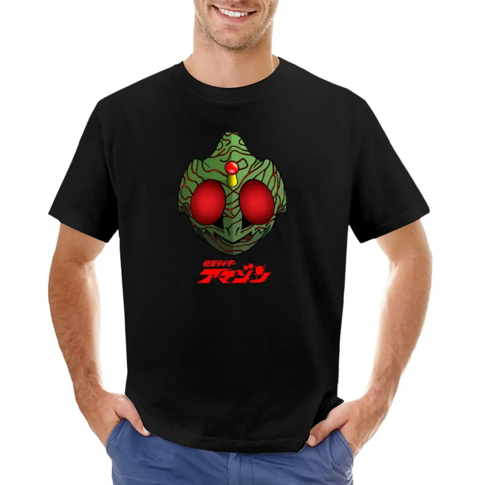 Kamen Rider Amazon Masked Rider T-Shirt plus sizes blacks blanks Blouse oversized t shirt men