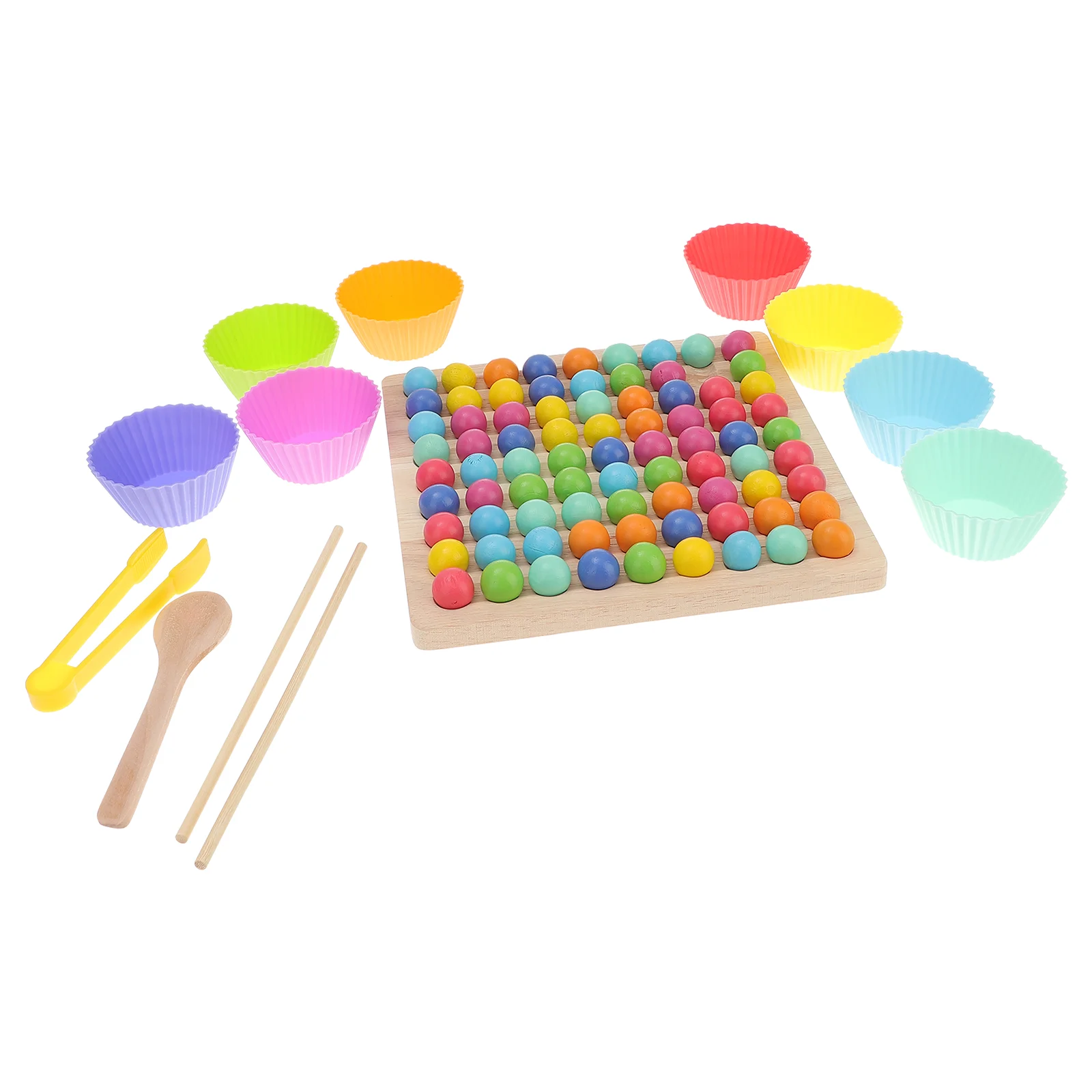 

Color Beads Match Board Toy Kids Car Toys Game for Girls Table Runner Wooden Peg Desktop Educational