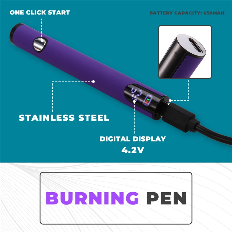 A60F-510 Thread Battery Cart Pen Headless Electric Soldering Iron With Adjustable Temperature Mini Soldering Iron Kit