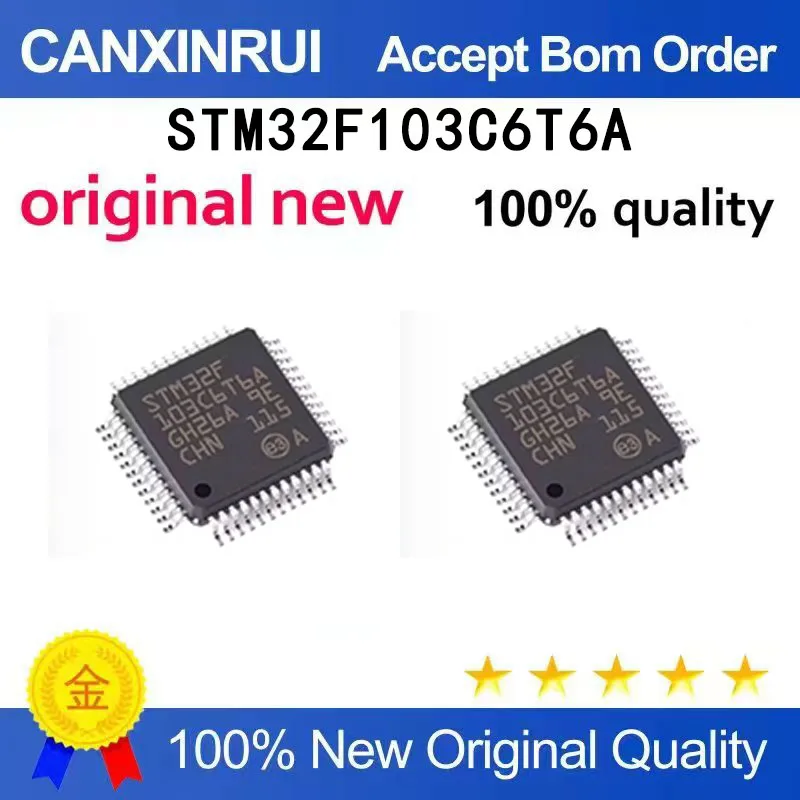 (5pcs-100pcs）New stock STM32F103C6T6A STM32F103C6 controller MCU LQFP48