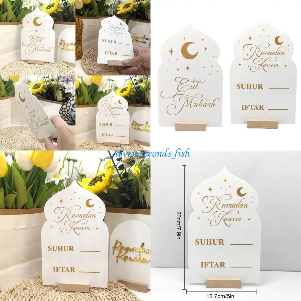 

L74B Eid Mubarak Calendar Ramadan Countdown Calendar with 30 Days Countdown for Home
