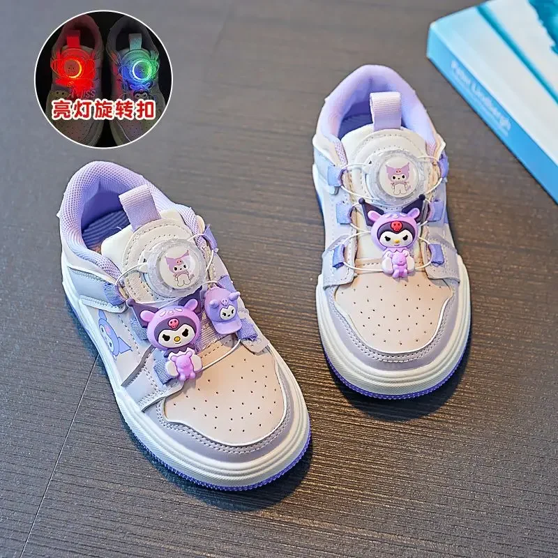 Kuromi Anime Kawaii Sanrio Hanger Casual Boaed Schoenen Lente Herfst Schattige Cartoon Kinderen Sport Sneakers Y 2K Geschenken Voor Kinderen