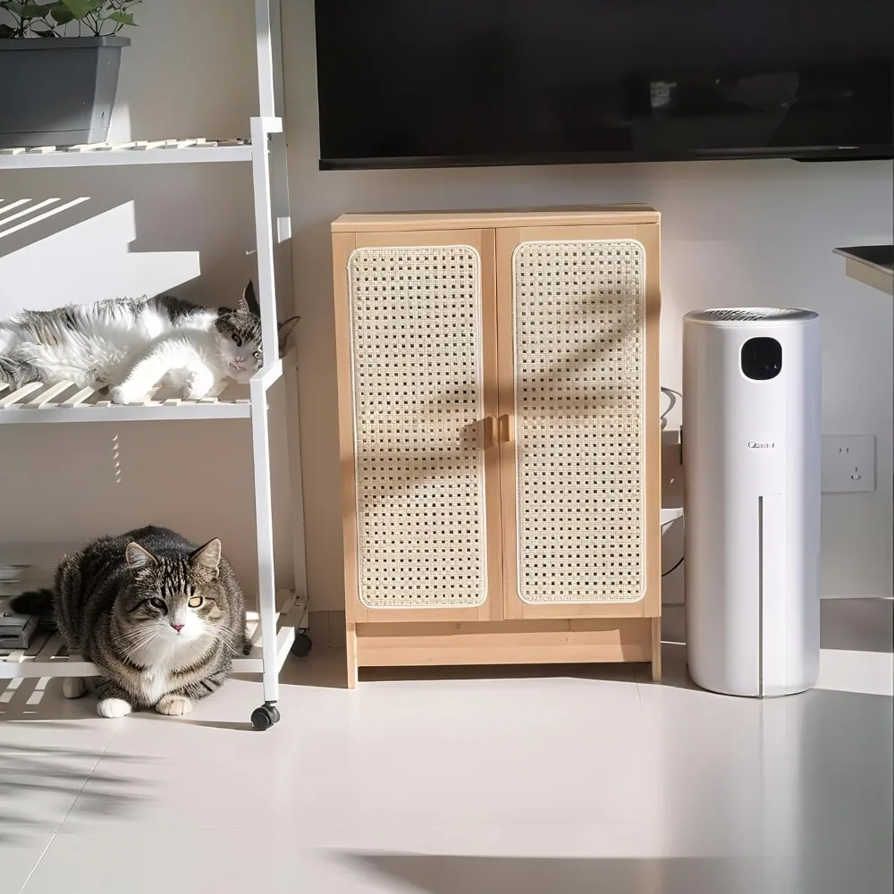 Gabinete de almacenamiento de enrutador WiFi de pie para módemas de cables de caja de almacenamiento de enrutador y equipos de red - Diseño elegante con Ve