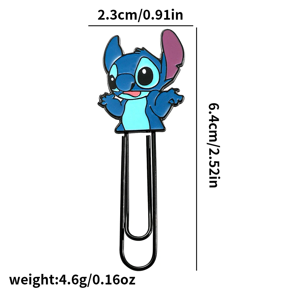 1pc Cute Stitch Collection Paperclips, Disney Paperclips, Cute Cartoon Bookmarks, Fans Collection Read Marked For Men Women