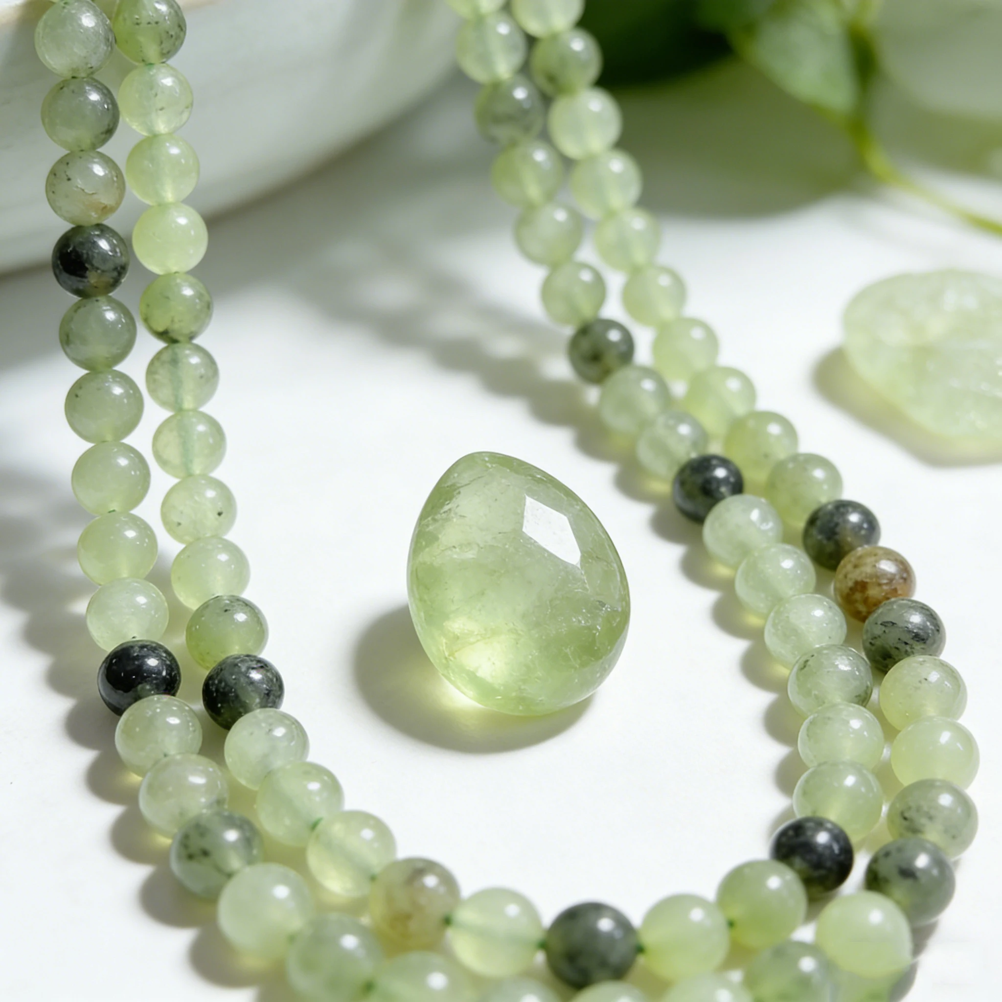 Natural Prehnite Round Loose Bead 4mm 6mm 8mm 10mm for Jewelry Making DIY Bracelet Necklace Craft Supplies & Jewelry Accessories