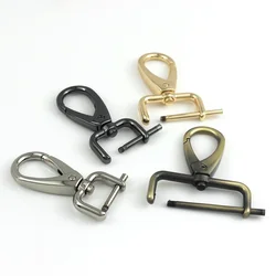 Destacável Metal Snap Hook, Clipes de gatilho, fivelas de pulseira de couro, cinto, chaveiro, Pet Leash Hooks, 5 tamanhos, 1 pc