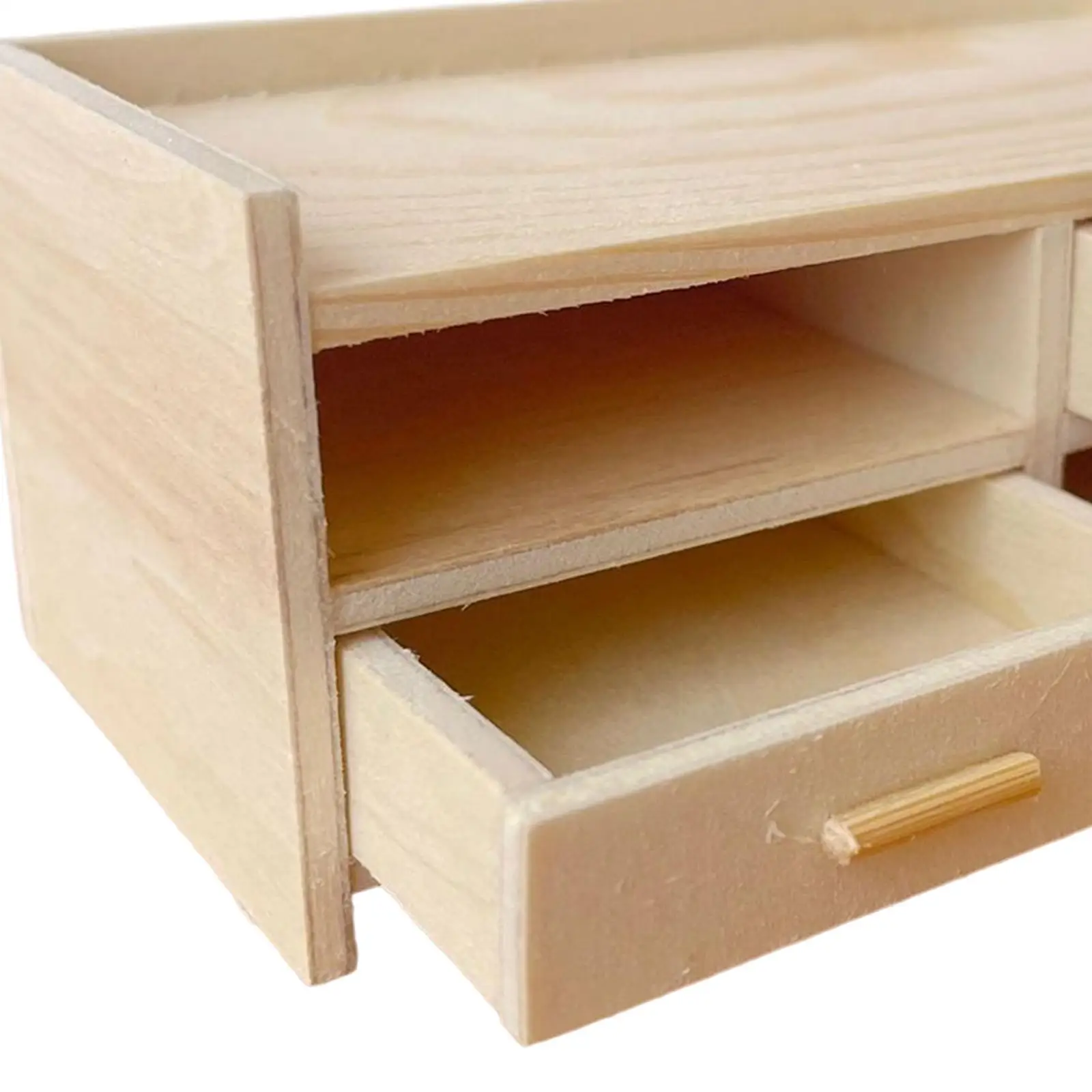 1:12 poppenhuis tv-kast met lade micro landschap woonkamer simulatie leven scène thuis slaapkamer decoratie landschap benodigdheden