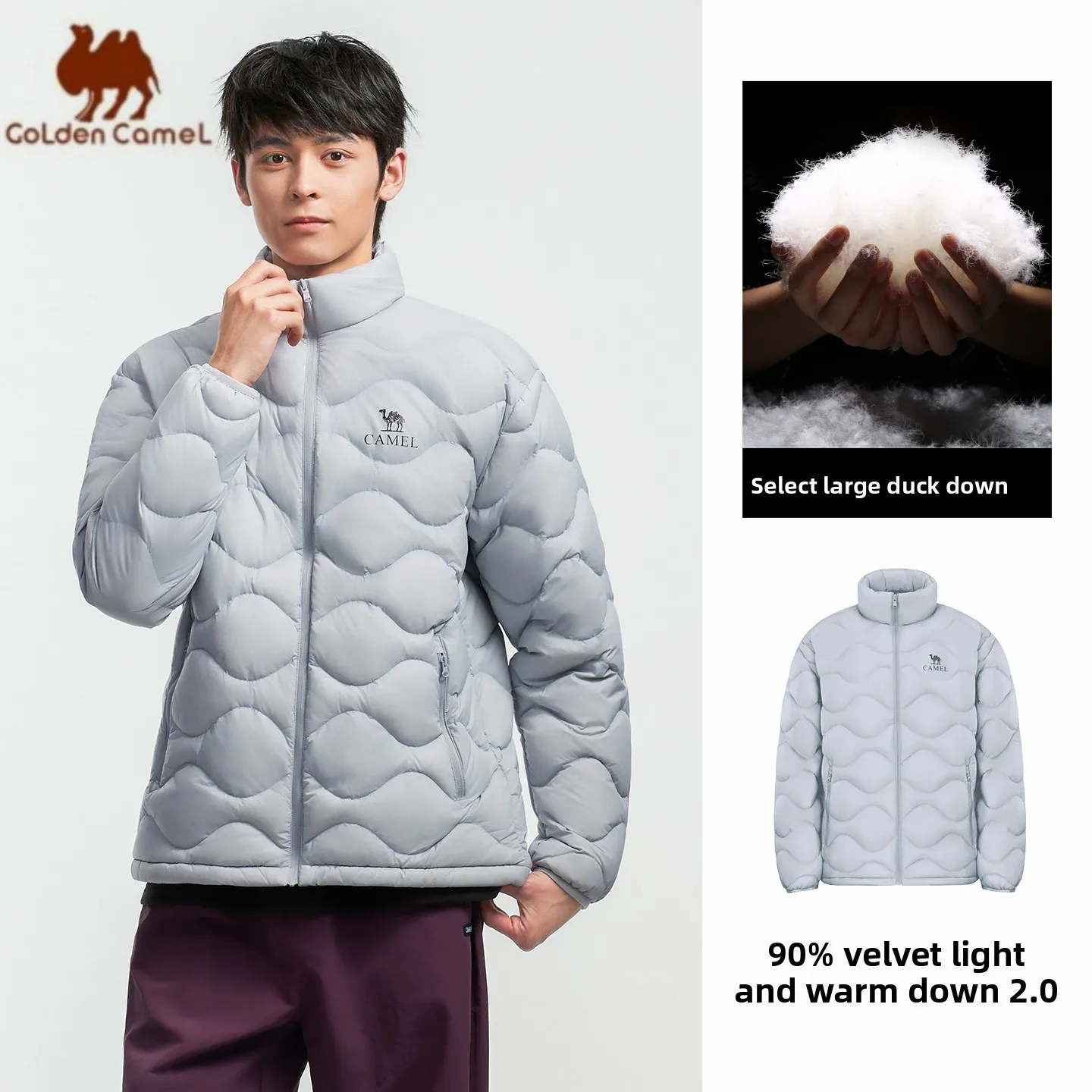 

GOLDEN CAMEL уличные пуховики мужские и женские легкие высокие лофт теплые ветрозащитные антистатические куртки для мужчин зимние пальто