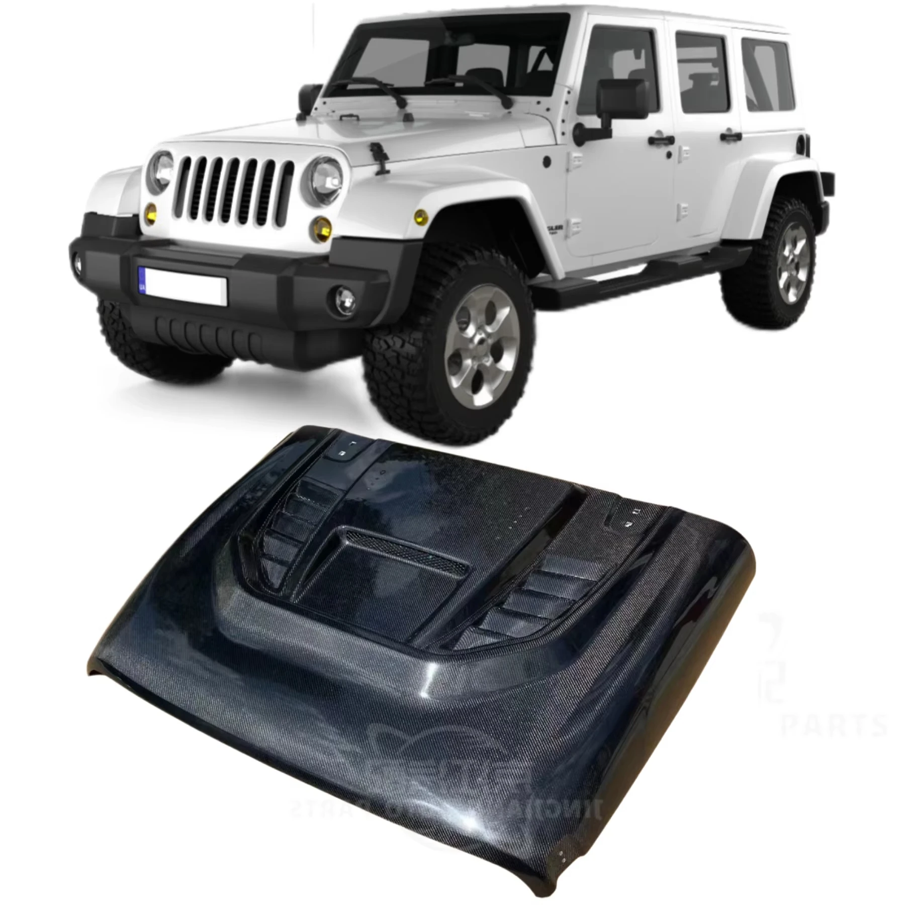 

Оптовая продажа, индивидуальный капот 2018-2021 Jeep Wrangler JL из углеродного волокна, модифицированный капот двигателя для нового Wrangler