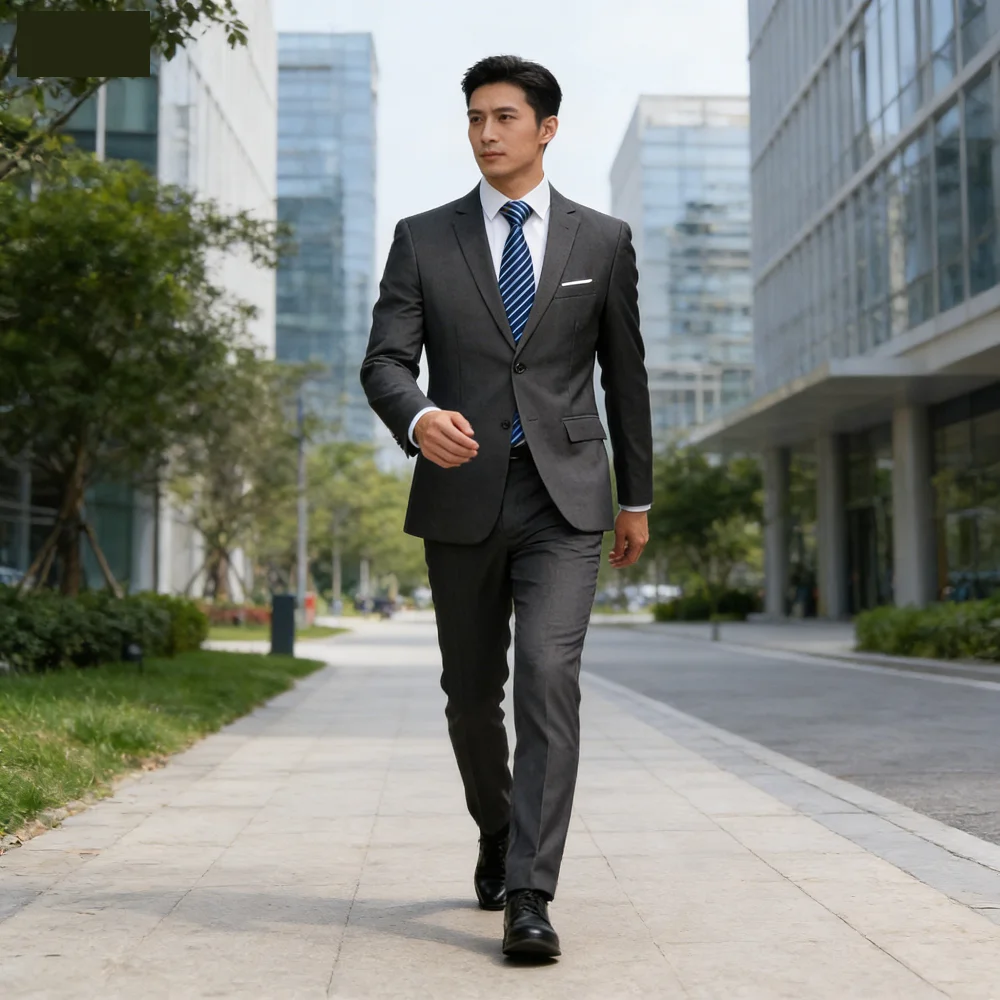 

Men's Big & Tall Slim Fit Business Casual Suit for Weddings Genuine Blazer Waistcoat And Pants Dress Trousers US Size