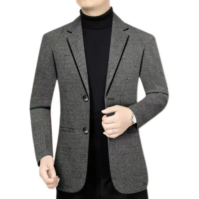 

Sky blue men's suit jacket, thin sports jacket, spring autumn solid color business formal men's suit jacket, oversized 4XL size