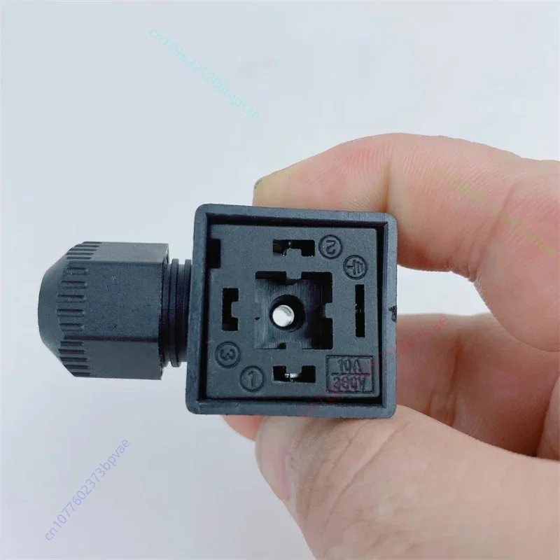 43650A Hydraulic Solenoid Pulse Valve Coil Junction Box Plug Waterproof 3-core 4-core LED with Light DC AC