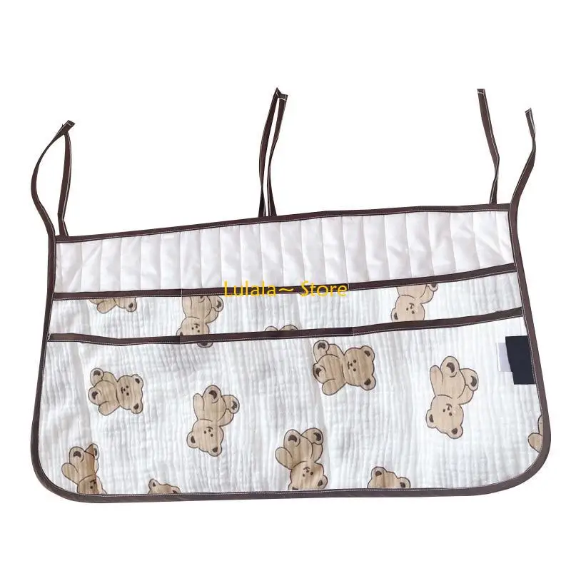 

Y4QA Baby Bedside Storage Bag Baby Crib Hanging Bags Diaper Toy Holder