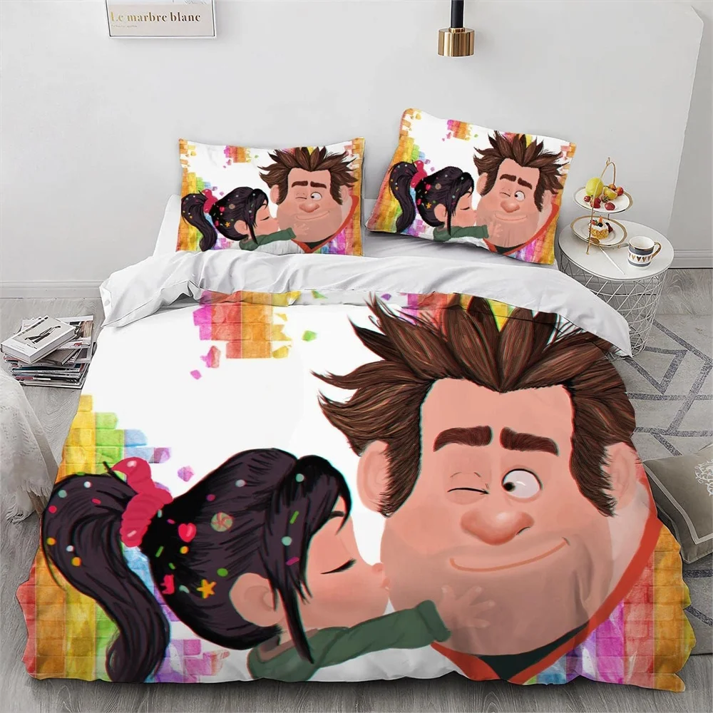 Disney Wreck-It Ralph Bedding Set 3D Printing Duvet Cover Anime Bedding Sets With pillowcase