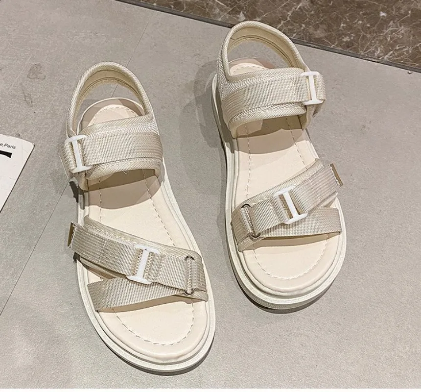 Maogu 2024 weiche lässige offene Zehen keile Frauen Schuh Strand Sandale bequeme Sandalen Sommerschuhe Frau flache Plattform Sandalen 40