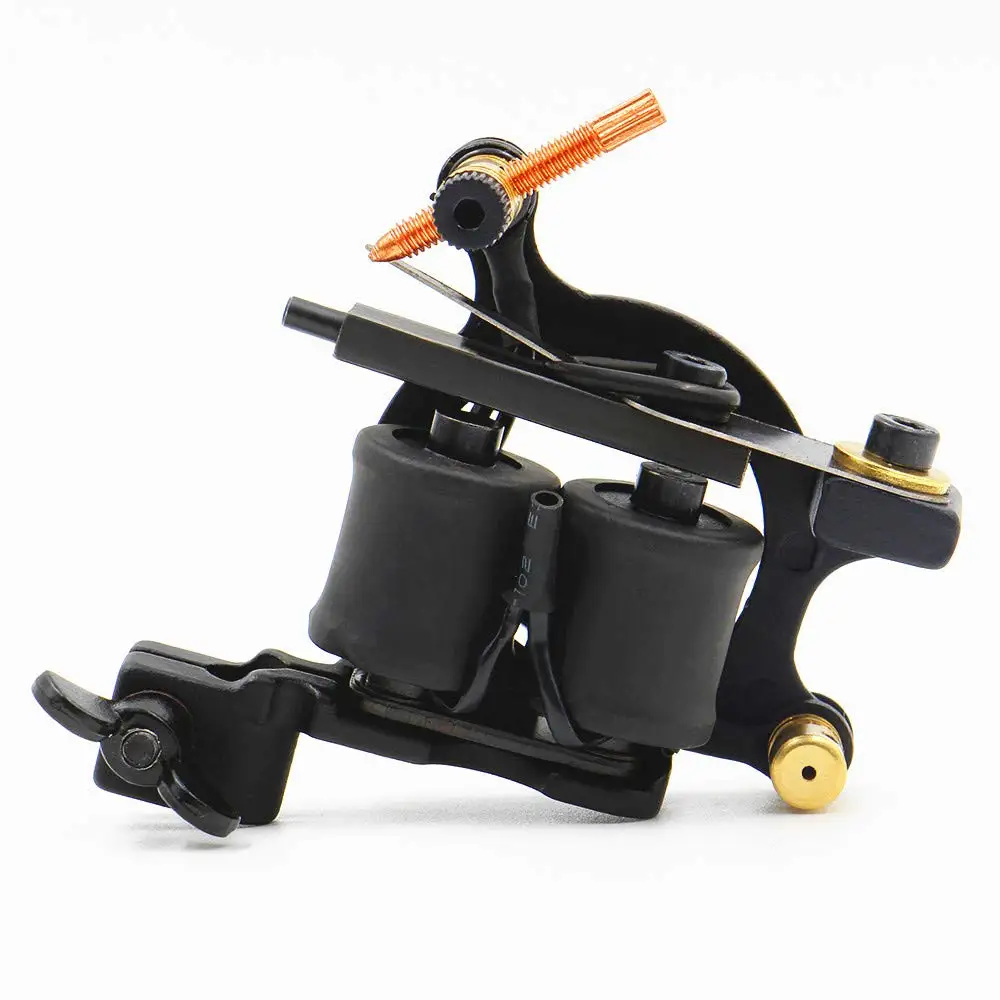 10 Wraps Coils Tattoo Machine Cast-iron Dual-coiled Handmade Tattoo Guns Machine For Liner Shader Beginner Tattoo Body Machine