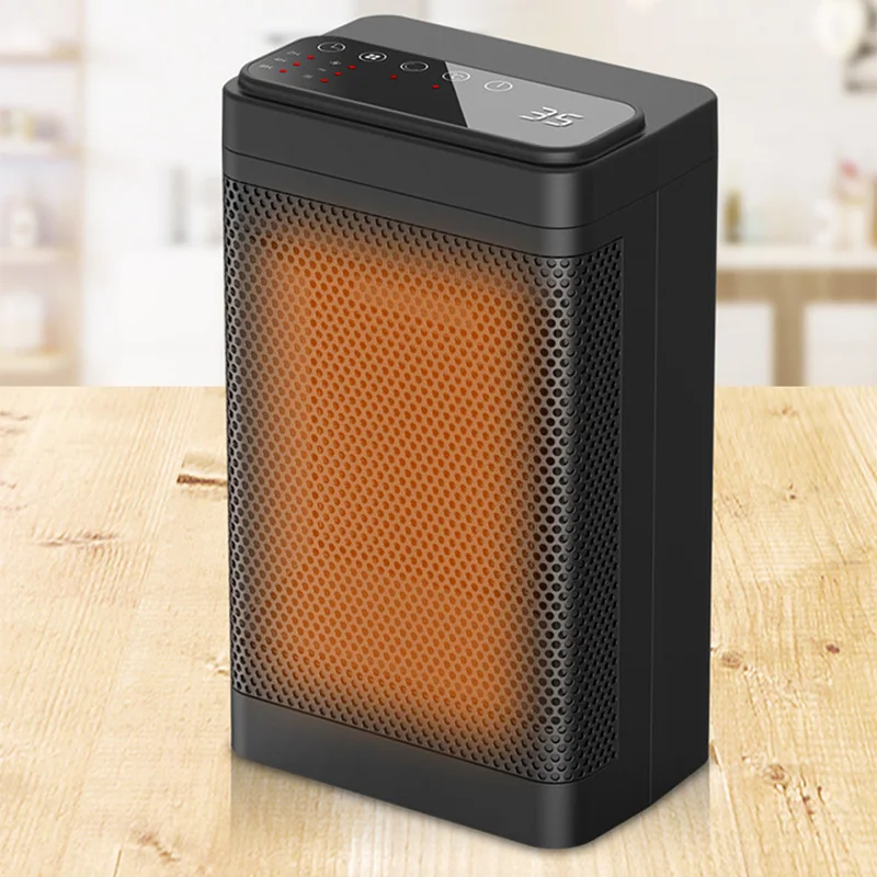 휴대용 YND-1200D 소형 전기 히터, 공간 히터, 세라믹 히터, 0-12H 타이머, 실내 히터, 1500W, 15-50 ㎡