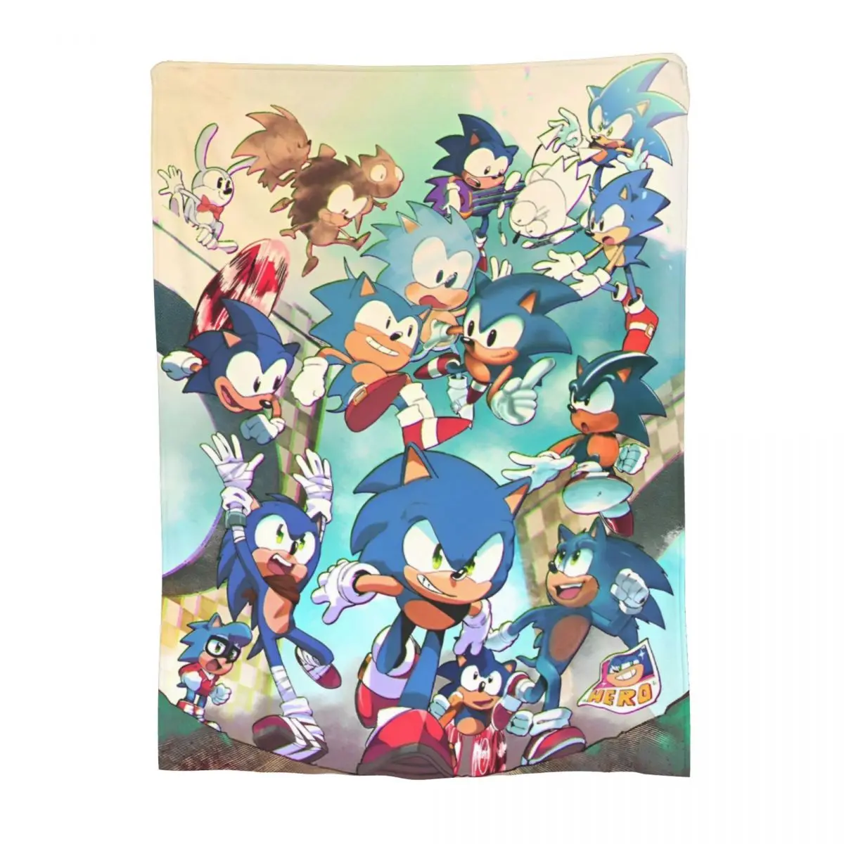 S-Sonics The H-Hedgehogs Flannel Throw Blankets Blanket for Bed Couch Soft Bedding Throws