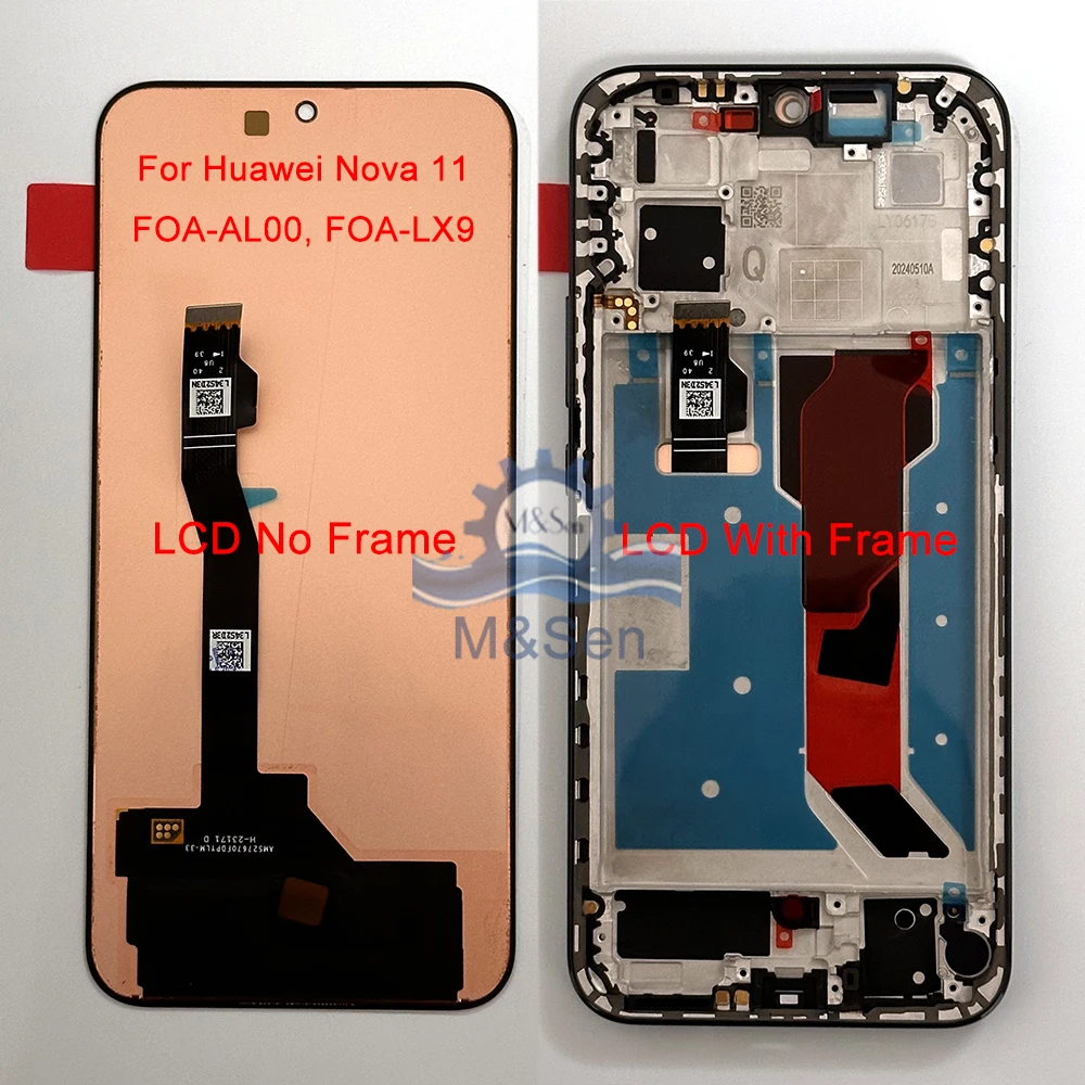 Imagem -03 - Tela de Exibição Oled para Huawei Nova 11 Toque Original Moldura Lcd Nova 11 Pro Goa-al00foa-lx9 Goa-al80 Goa-lx9 67