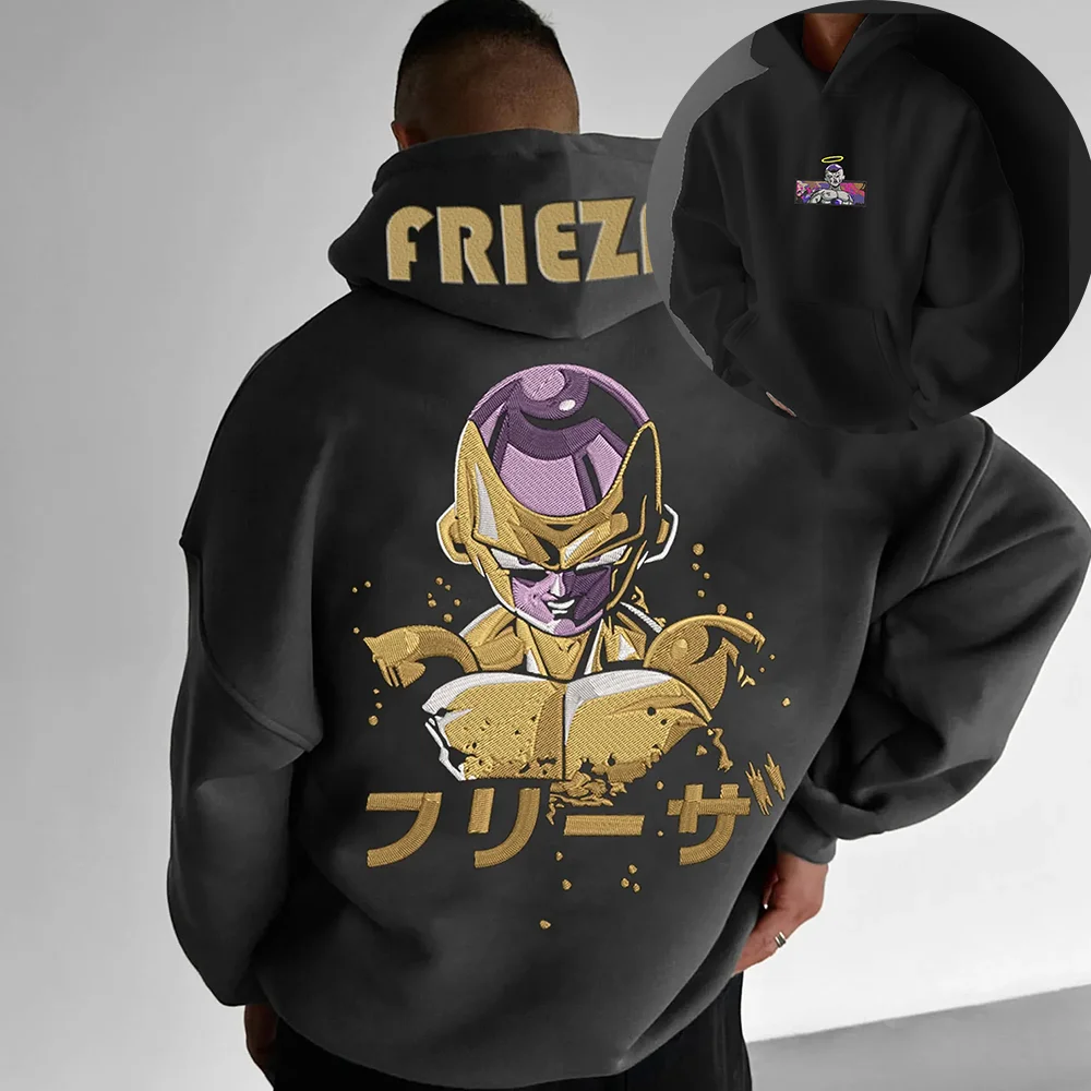 Moletom com capuz Dragon Ball – Algodão elástico premium, macio respirável, estampa chique, capuz para sol e vento, moda para frente