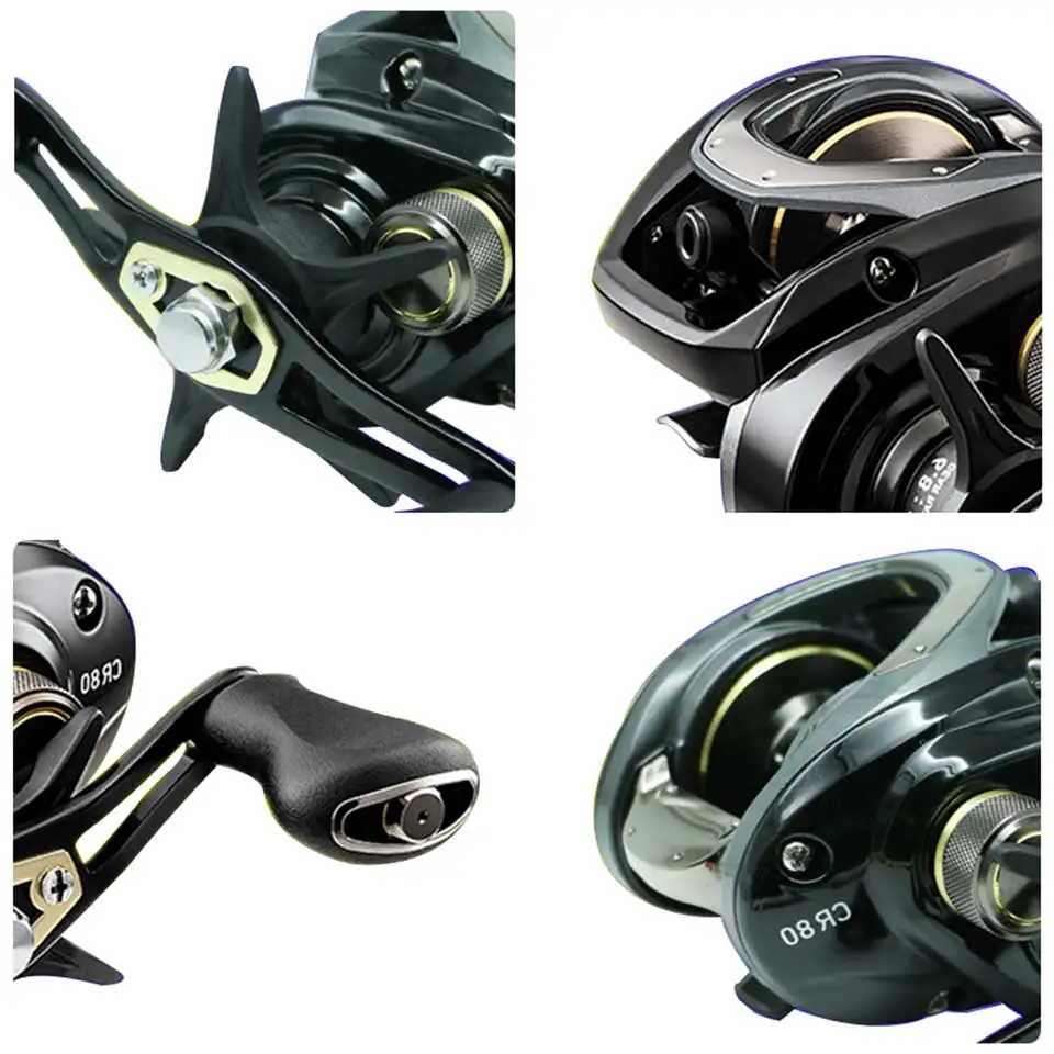 Imagem -04 - Daiwa Light Peso Metal Spool Água Salgada Baitcast Pesca Carretel Original Cr80 Cc80 7.5:1 6.8:1 195g Max Drag 7kg