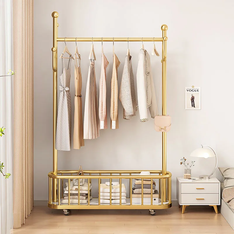 

Modern Storage Clothing Rack Standing Wall Golden Modular Hat Clothing Rack Bedroom Burro Ropa Perchero Designer Furniture