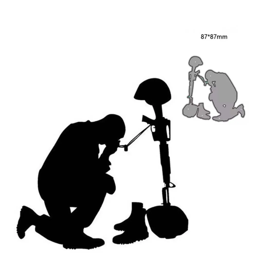 

1Pcs Soldiers and Guns Metal Cutting Die Cut Scrapbooking Paper Craft Album Handmade Card Template Die Cutting