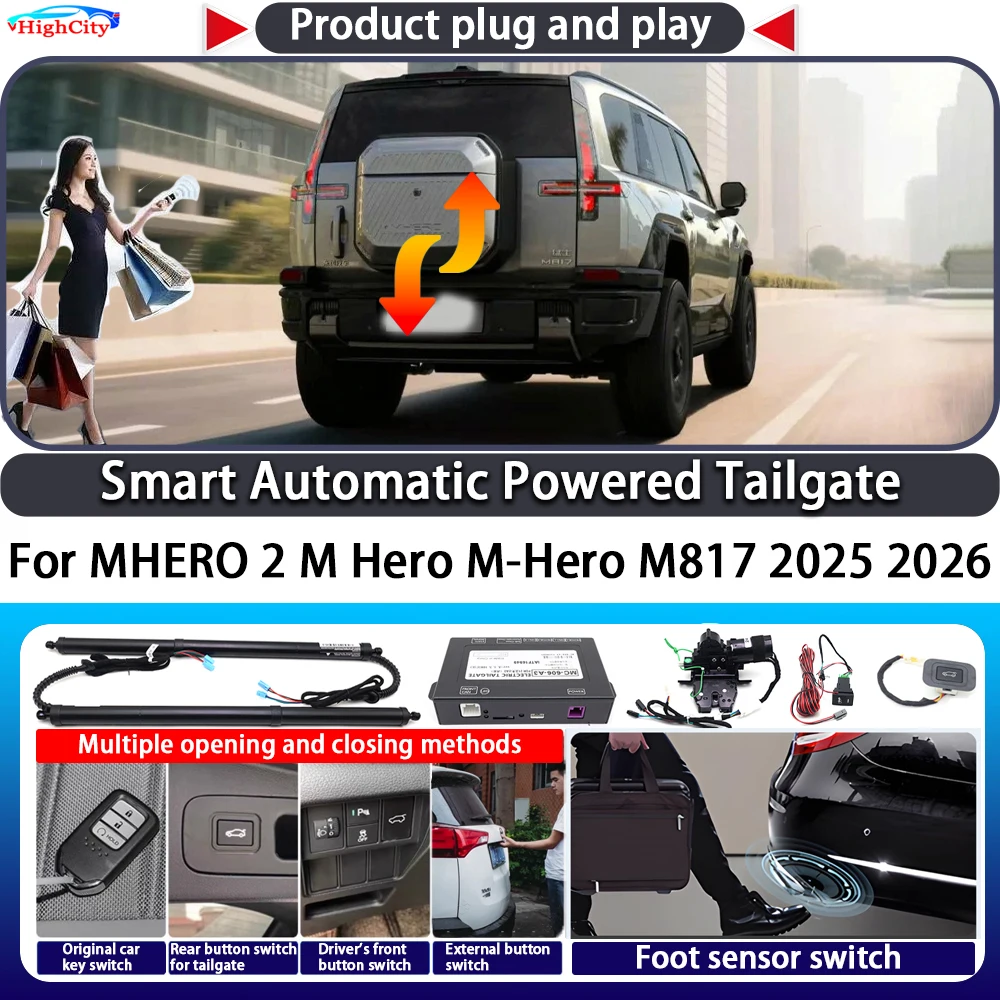 

For MHERO 2 M Hero M-Hero M817 2025 2026 OEM Smart Automatic Powered Tailgate Key Control Trunk Lift Close Kit Power Tailgate