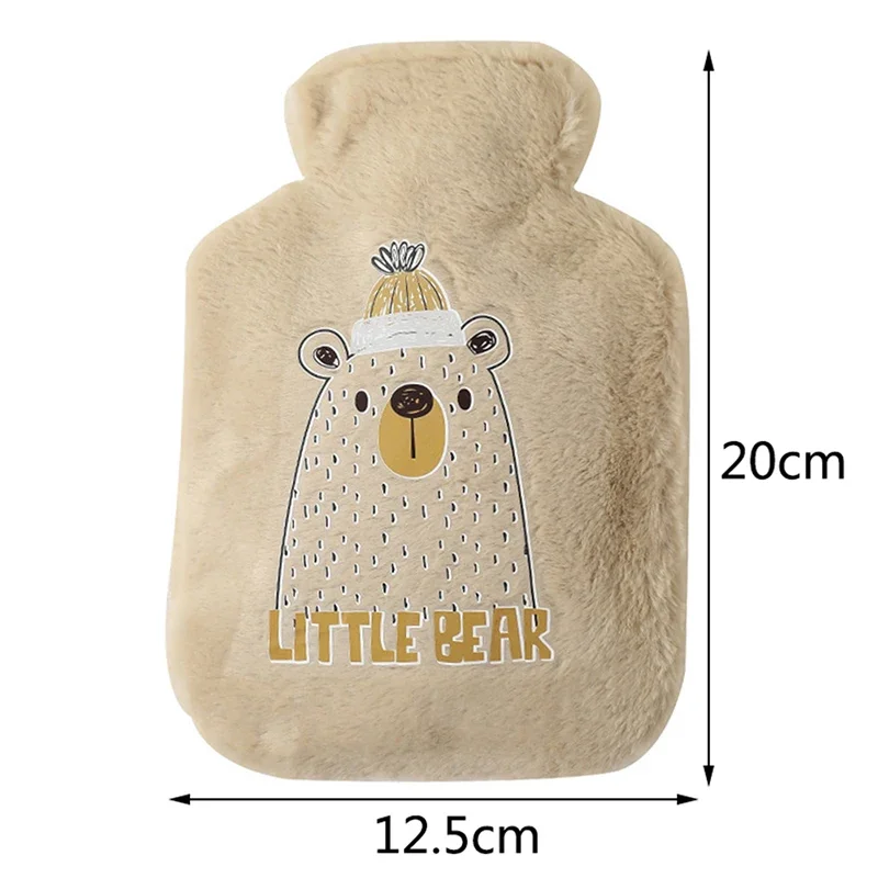 250ML Cute Hot Water Bottle Bag Girls Plush Shoulder Hand Warmer Heat Pack Cute Warm Water Bag Hand Warmer Hot Water Bottle Bag