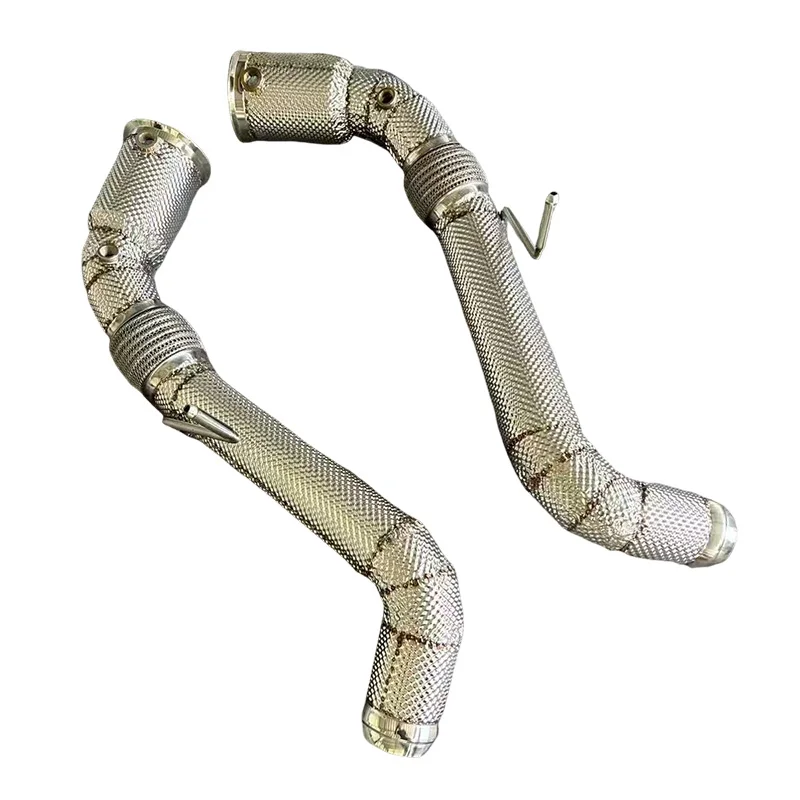 

Hot Sale Factory Exhaust Downpipe Free Flow Pipe for 12C 300 Fully Iheat Shield Downpipe Section