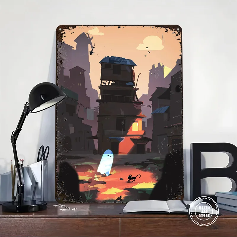 بيتي فانتوم دي جور ملصق معدني تين تسجيل الملصقات على جدار الفن جدارية علامة معدنية مخصصة للجدار ديكور فني ديكور الرجعية