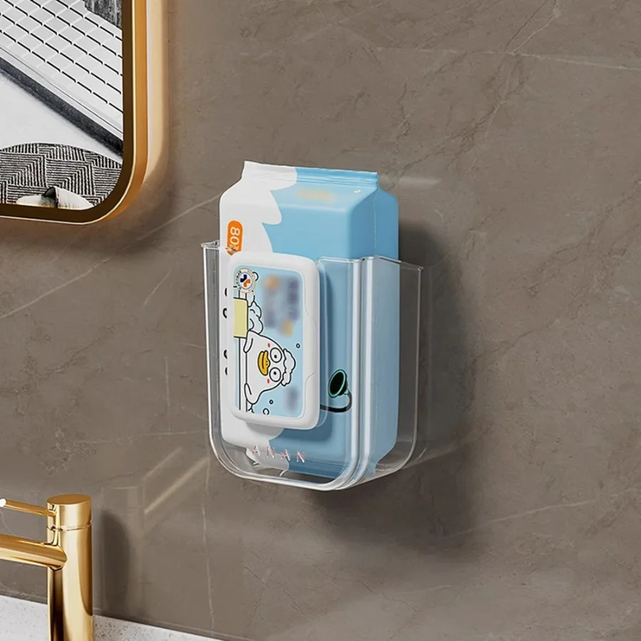 

Bathroom Non Perforated Wall Mounted Wet Tissue Storage Box with Large Opening and Strong Load-bearing Capacity