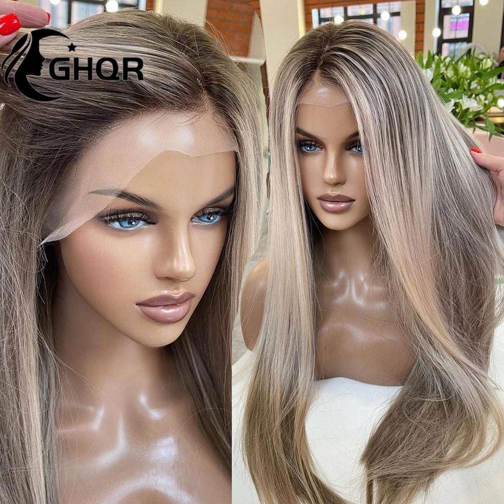 Wigs Human Hair Highligh 613 Hd transparent Lace Blonde Wig 13x6 Straight Brazilian Human Hair Wig Full lace Glueless Preplucked