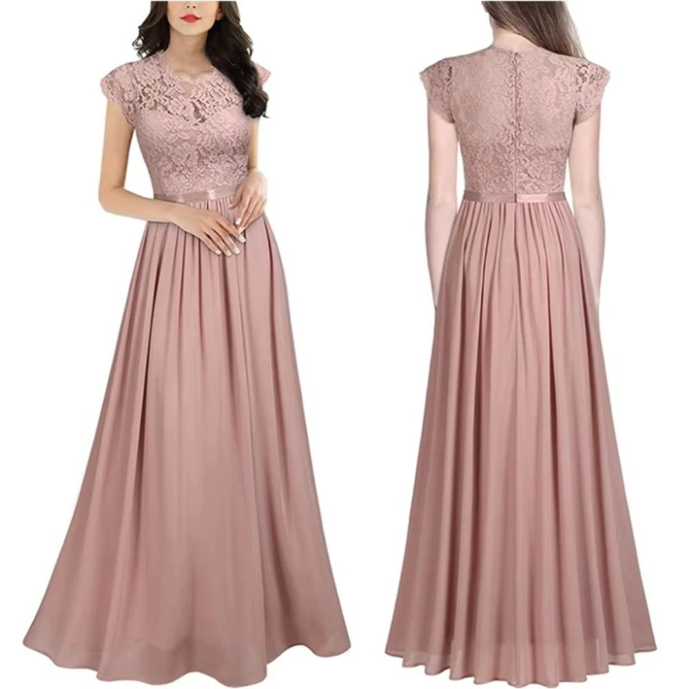 

Elegant Luxury High Quality Evening Dresses Lace Top Simple A Line Skirt Long Exquisite Prom Party Gowns for Women Customized