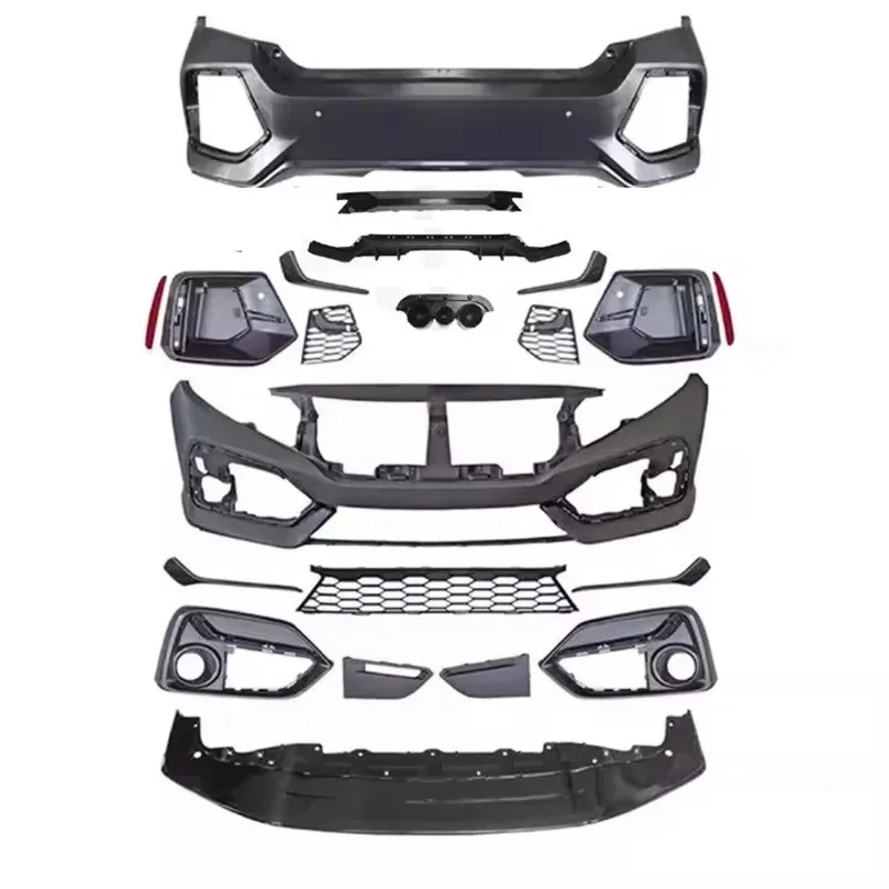 

High Quality 2016-2021 for Hon-da for Civ-ic Sedan Upgraded Body Parts Front & Rear Bumper Kit