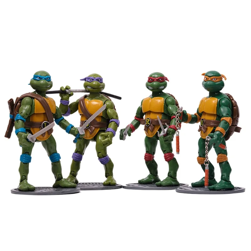 

Оригинальные фигурки Черепашек-ниндзя Лео, Рафа, Микки, Дона, классическое издание 1988 года, с подвижными суставами, коллекционные, ручной работы.