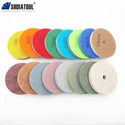 SHDIATOOL 10Pcs/pk 4inch Sponge Polishing Pads Stone Sanding Disc For Soft Stone Marble Artificial Stone Terrazzo Diameter 100mm