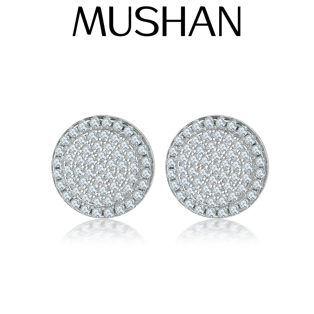 mushanブランドジュエリー-925スターリングシルバーイヤリング-ジルコン7aグレード-クラスターカジュアル-レディース-ロジウムメッキ-高級ジュエリーイヤリング
