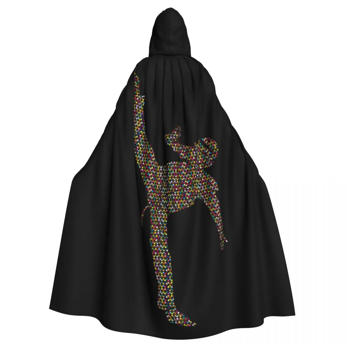 Unisex Witch Party Reversible Hooded Adult Vampires Cape Cloak Taekwondo Kick Action With Guard