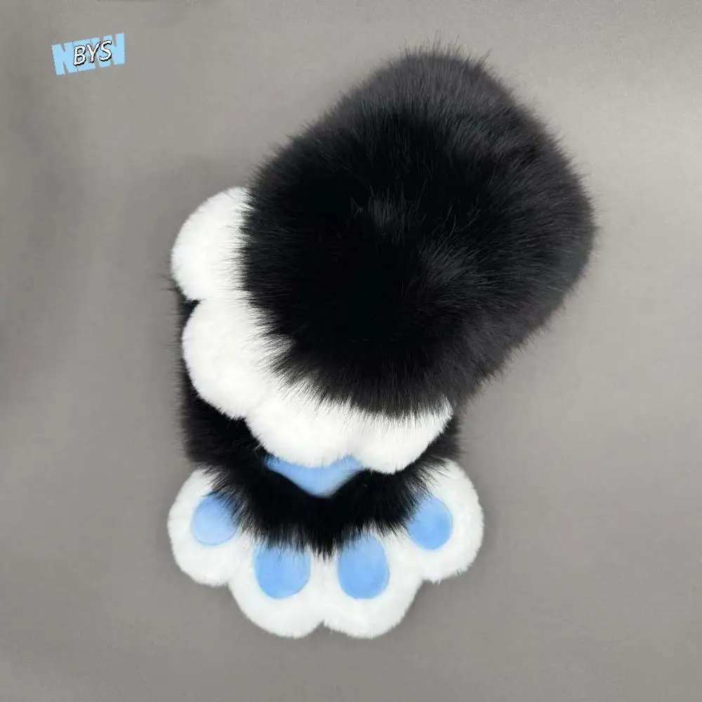 

Fashion Cartoon Cosplay Costume Gloves Squeaky Kig Furry Plush Cat Paw Gloves Thicken Fursuit Kigurumi Cosplay Props Club